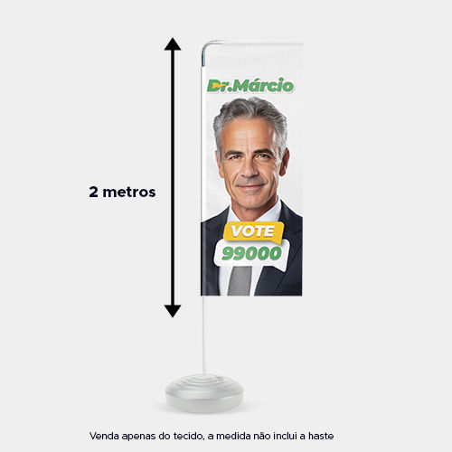 Wind Banner Tecido M - Modelo Retangular