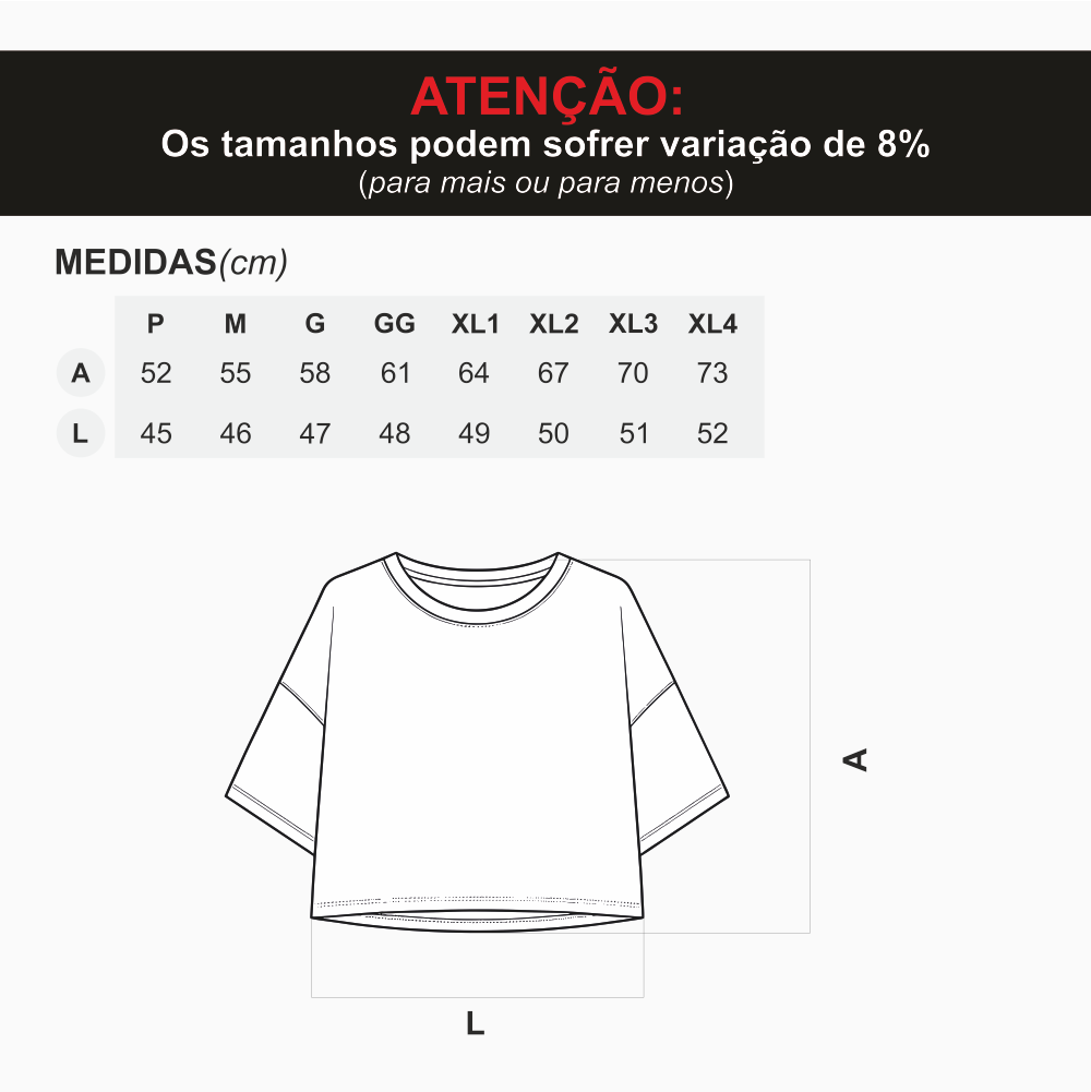 Cropped Básico Oversized