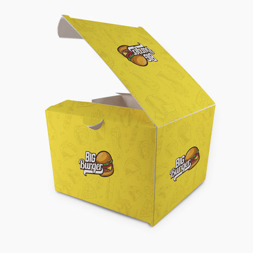 Embalagem Delivery Hambúrguer, Fritas e Porção