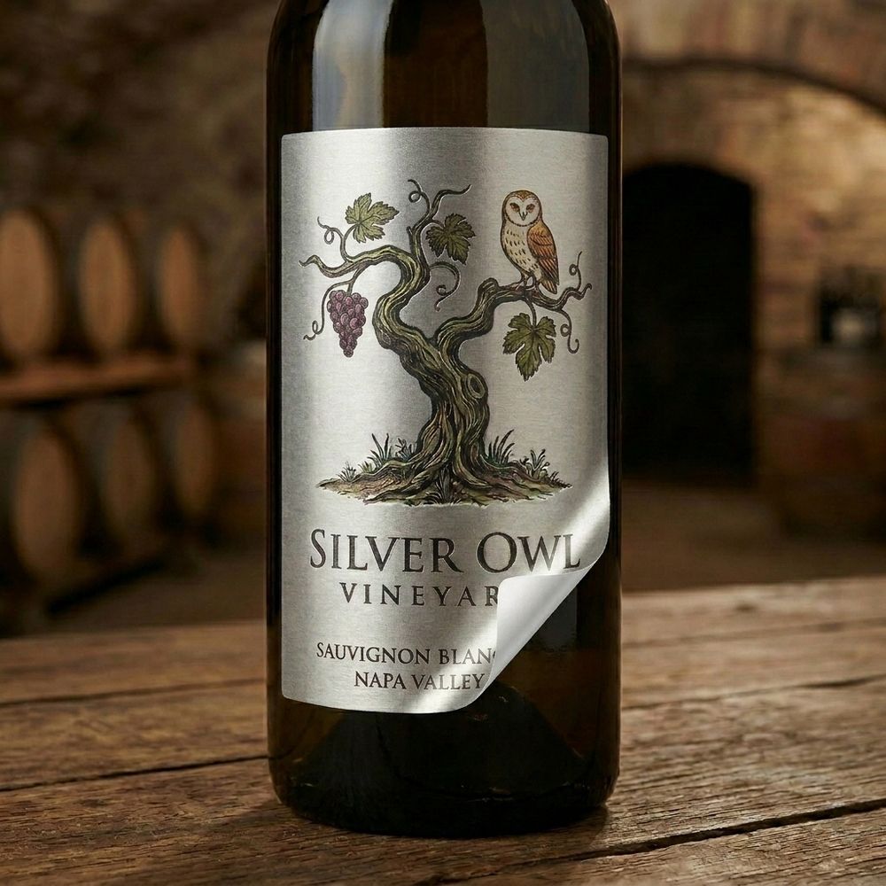Rótulo para Garrafa de Vinho 375ml