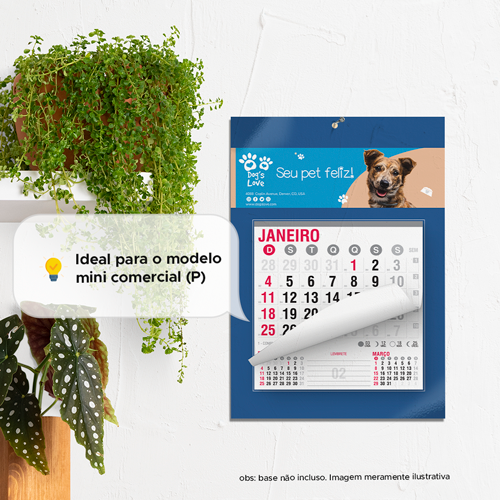 Bloco de Calendário Mini Comercial 2026
