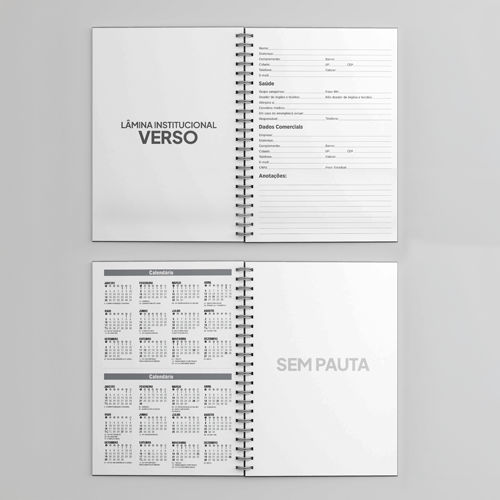 Caderno Capa Dura Sem Pautas 48fls