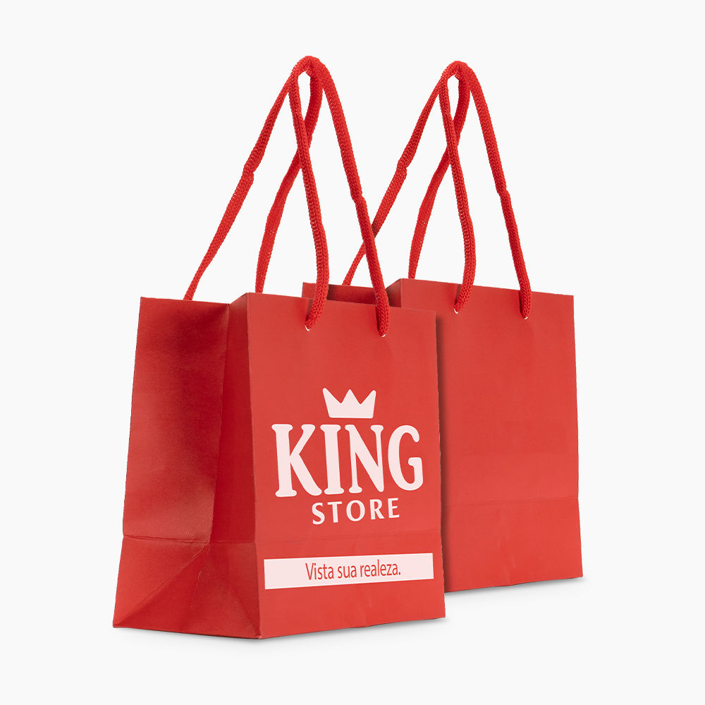 Sacola em Papel Personalizado em Silk - Basic