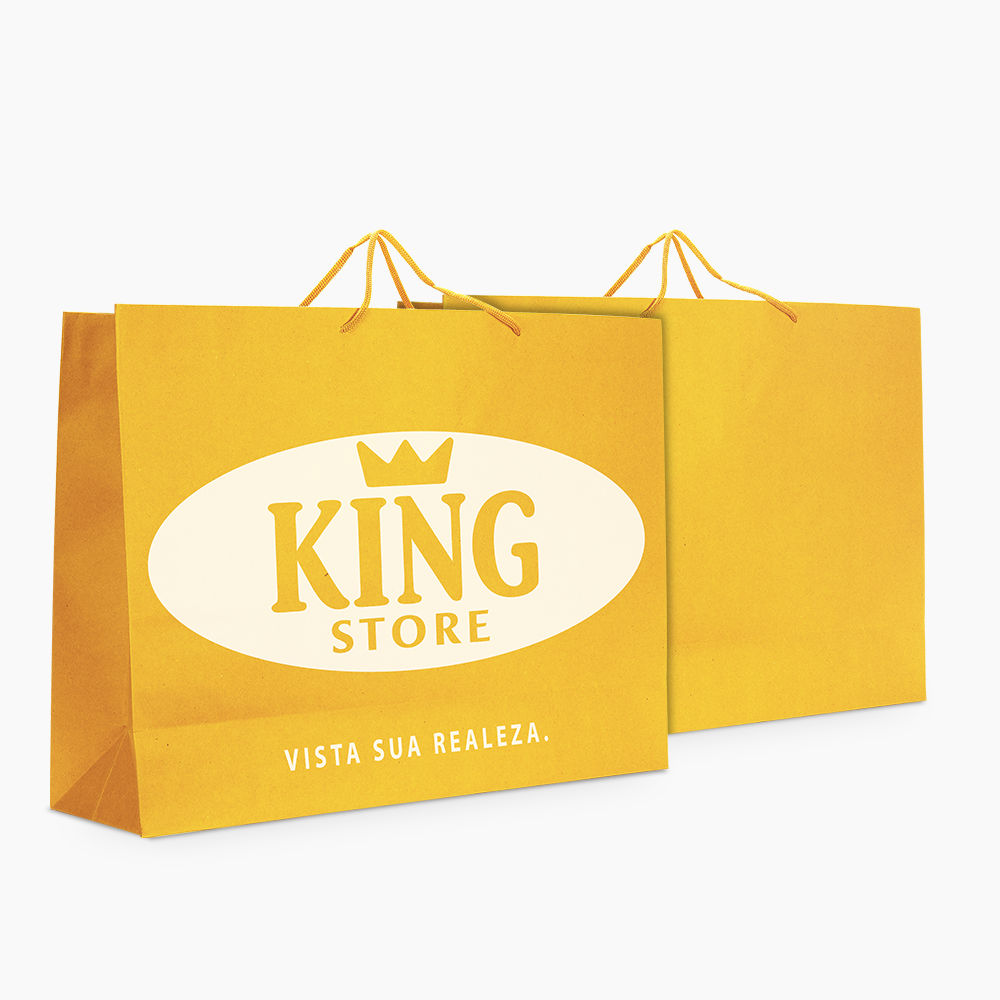 Sacola em Papel Personalizado em Silk - Basic