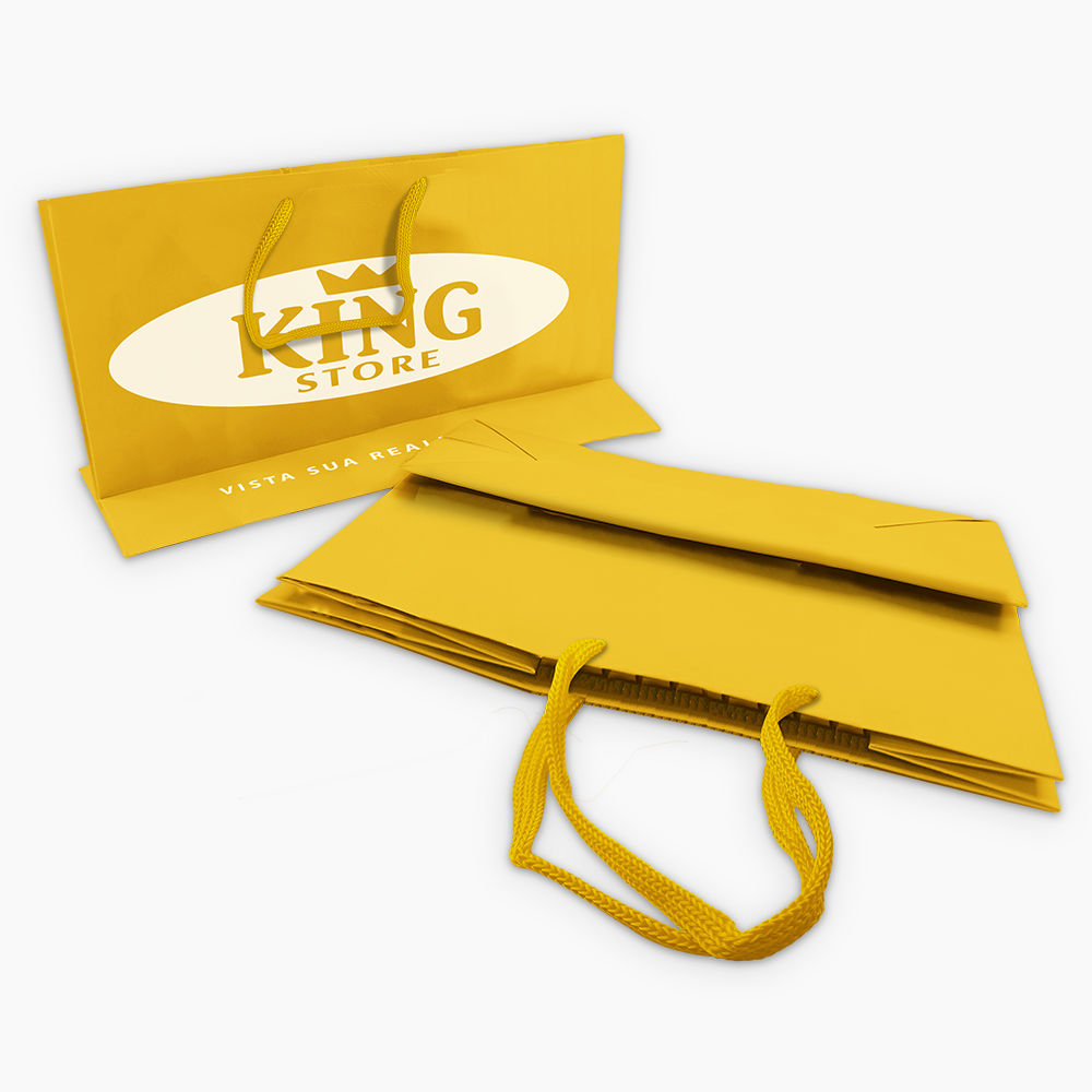 Sacola em Papel Personalizado em Silk - Basic