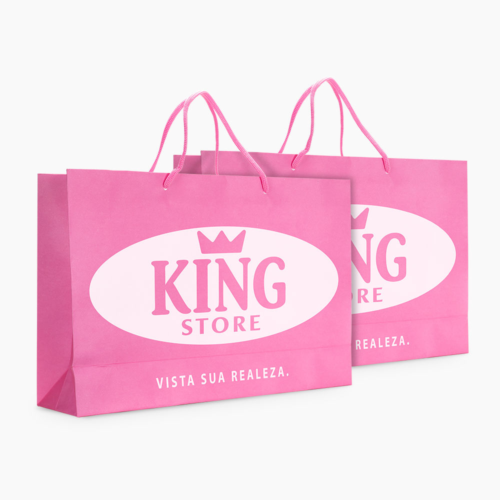 Sacola em Papel Personalizado em Silk - Basic