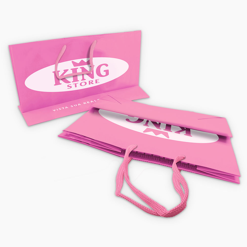 Sacola em Papel Personalizado em Silk - Basic