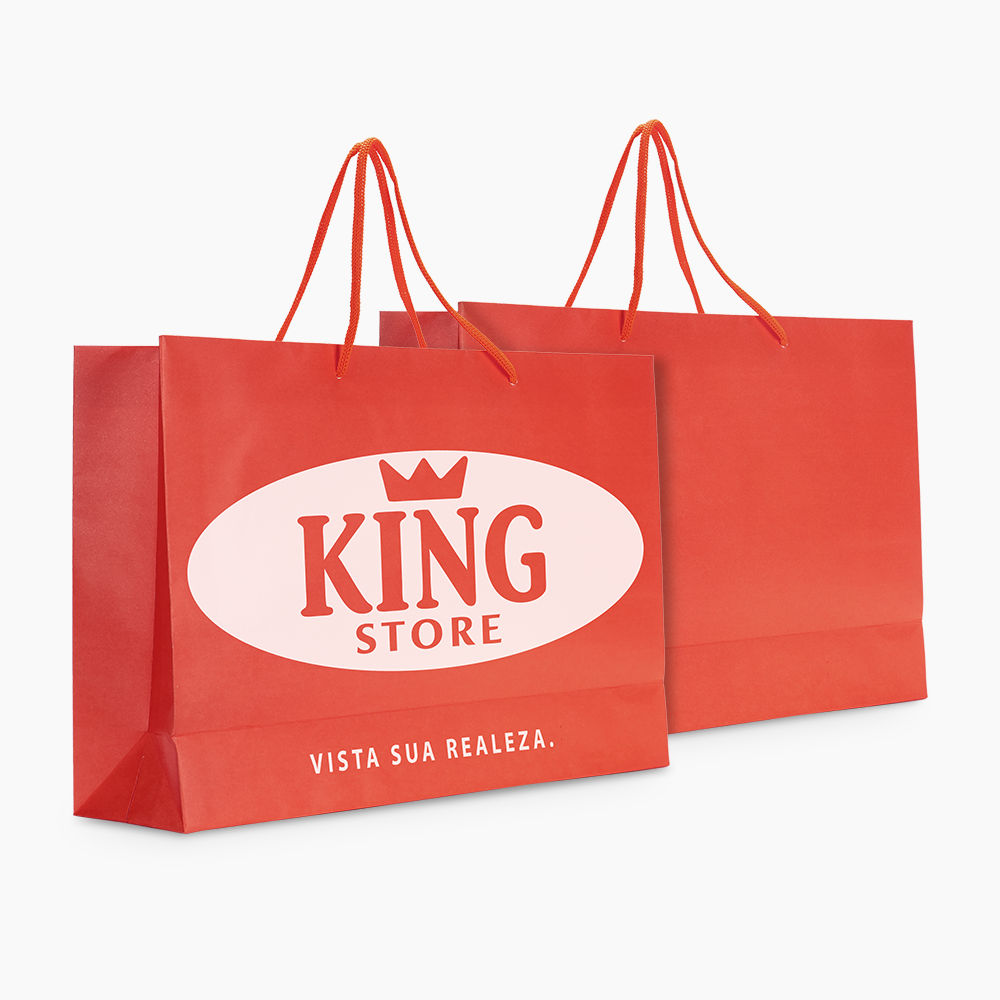 Sacola em Papel Personalizado em Silk - Basic