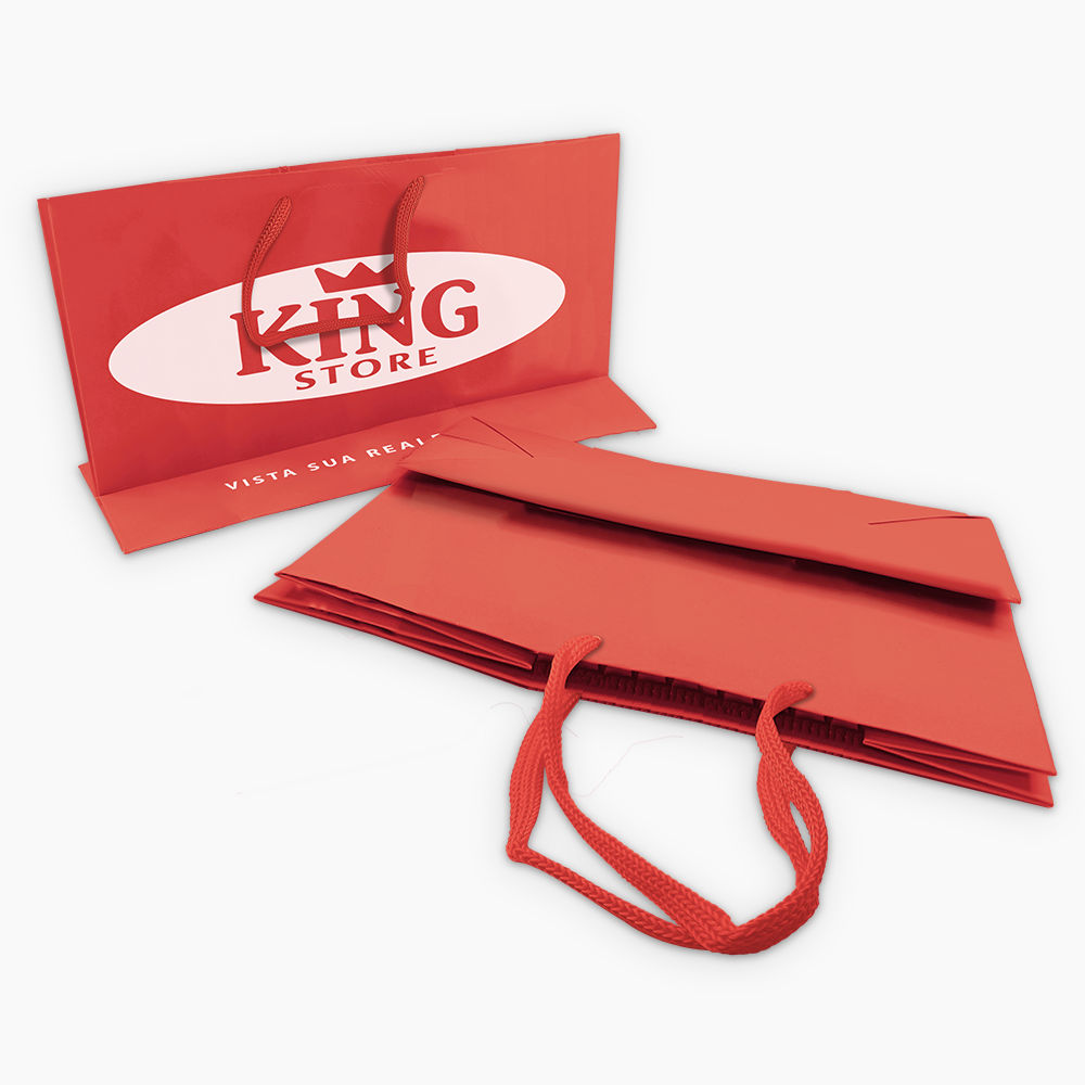 Sacola em Papel Personalizado em Silk - Basic