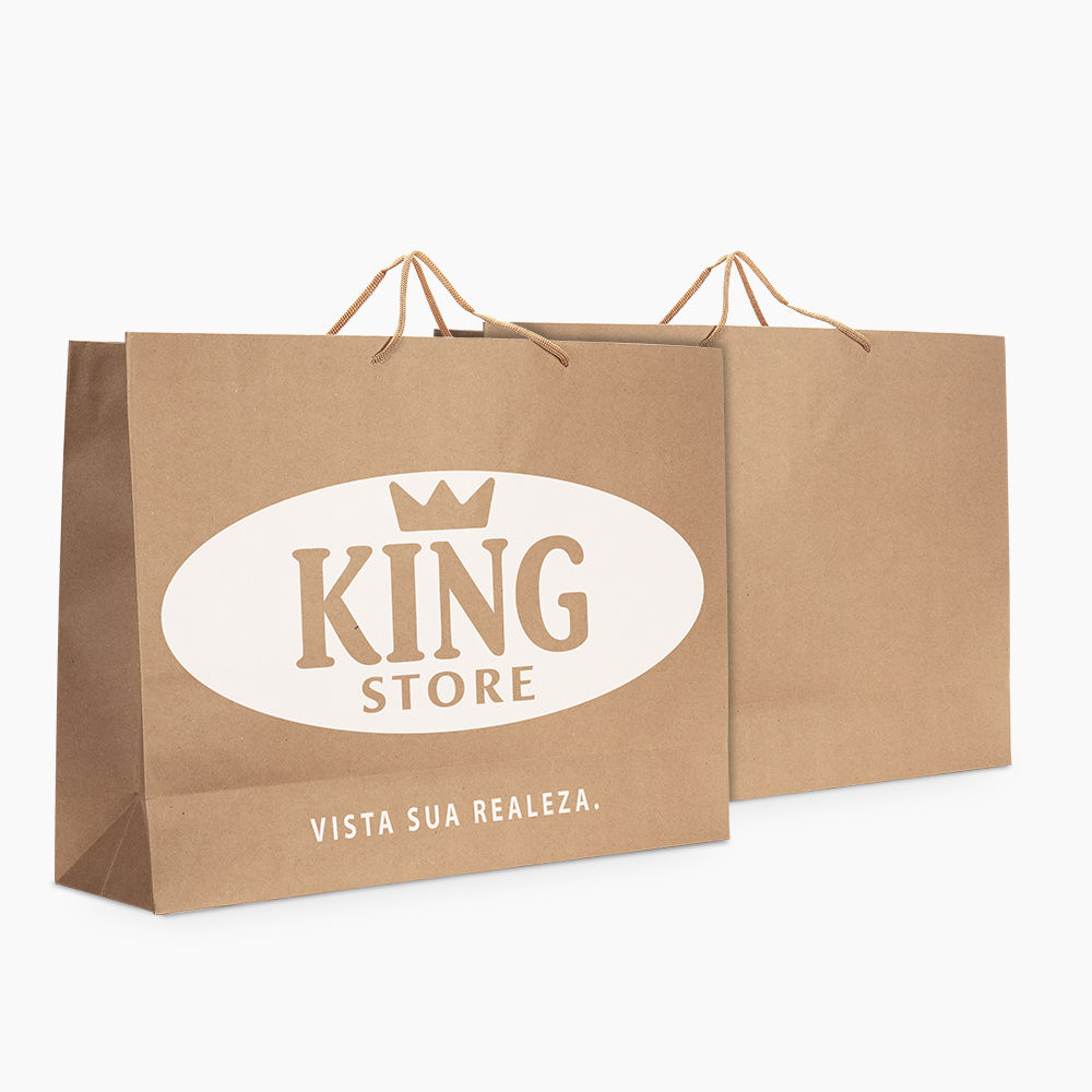 Sacola em Papel Personalizado em Silk - Basic