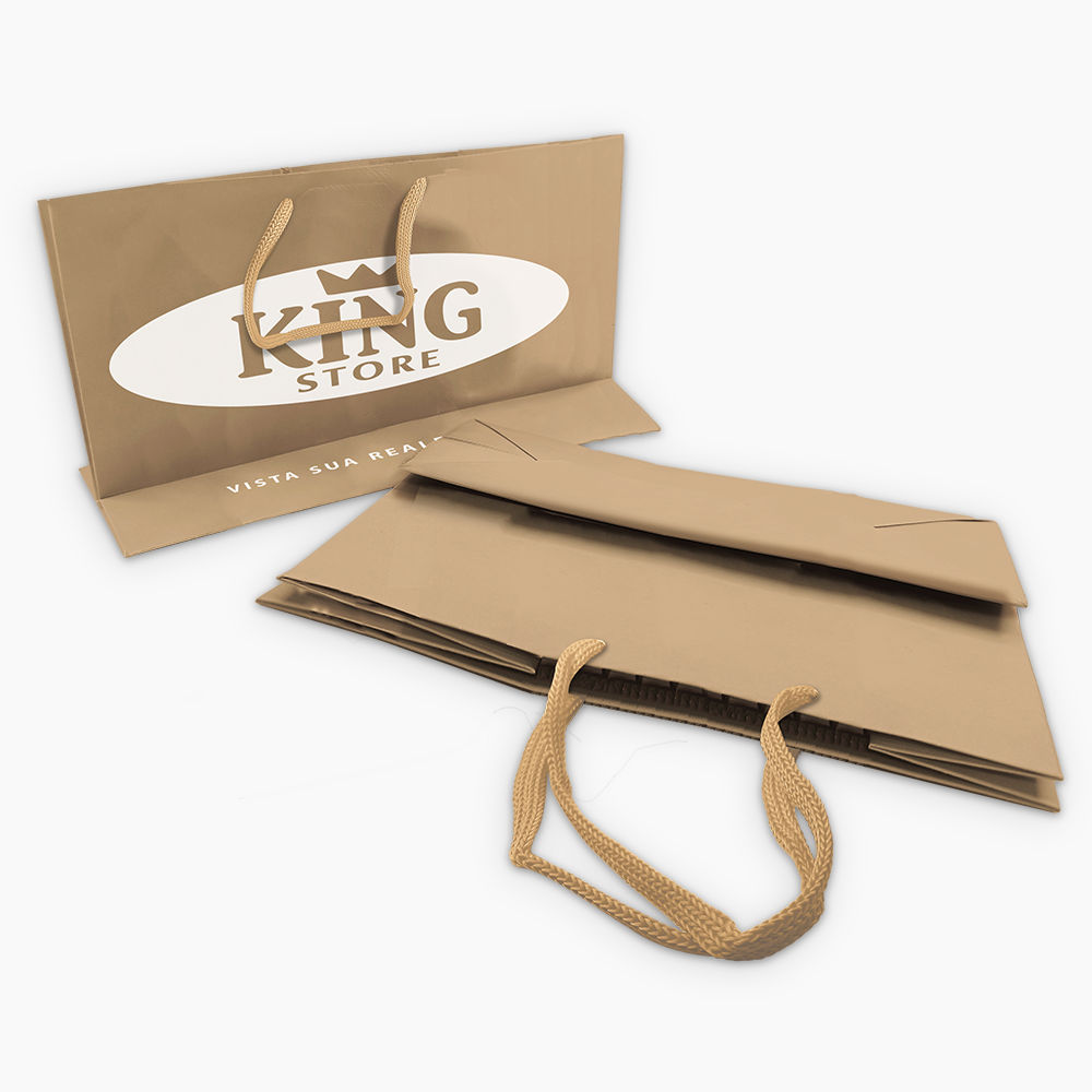 Sacola em Papel Personalizado em Silk - Basic