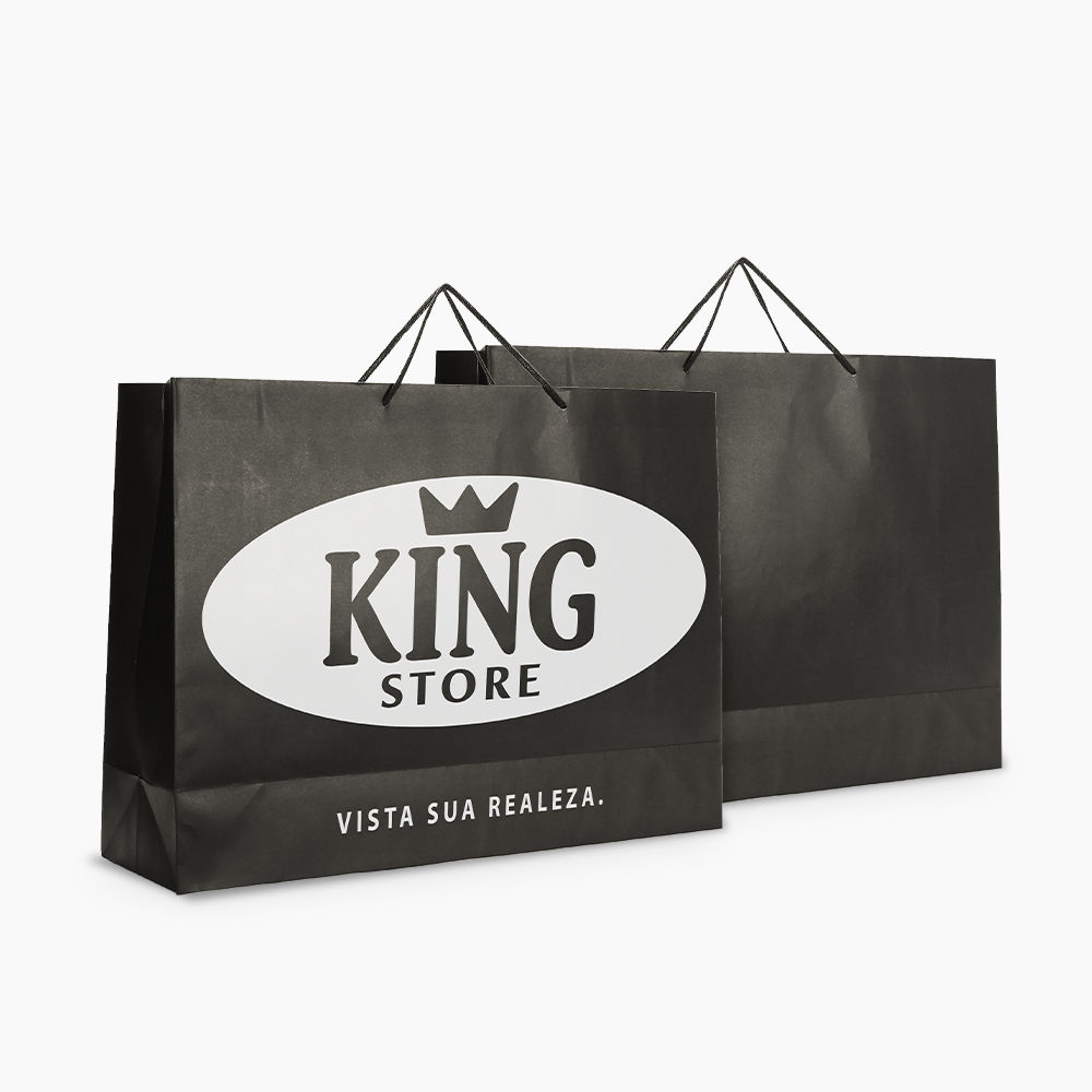 Sacola em Papel Personalizado em Silk - Basic