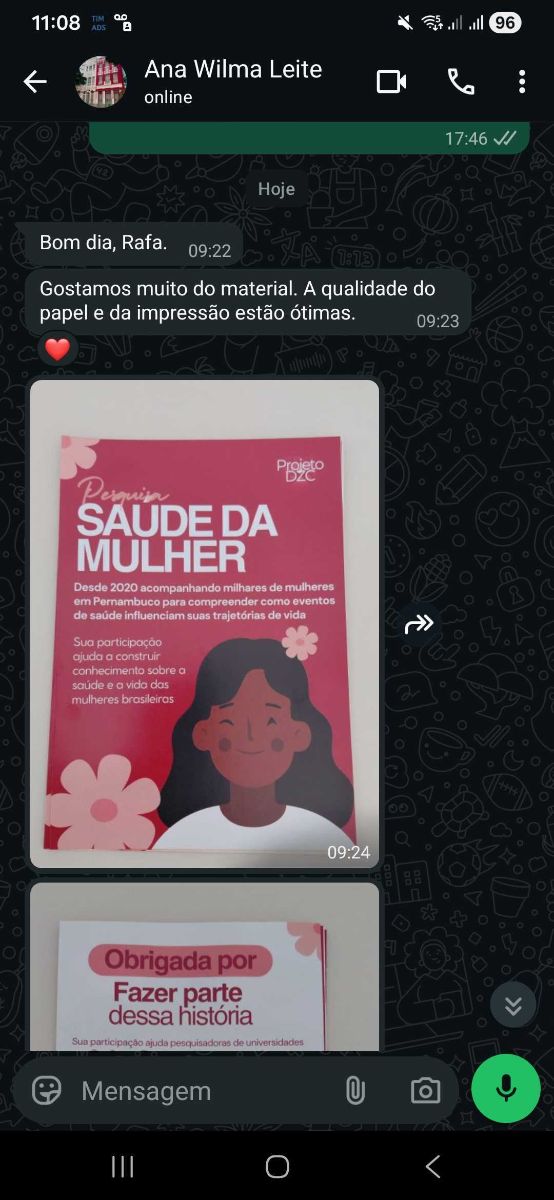 Foto enviada pelo cliente