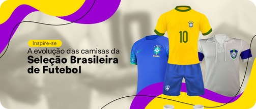 A evolução do design da Camisa Oficial da Seleção Brasileira