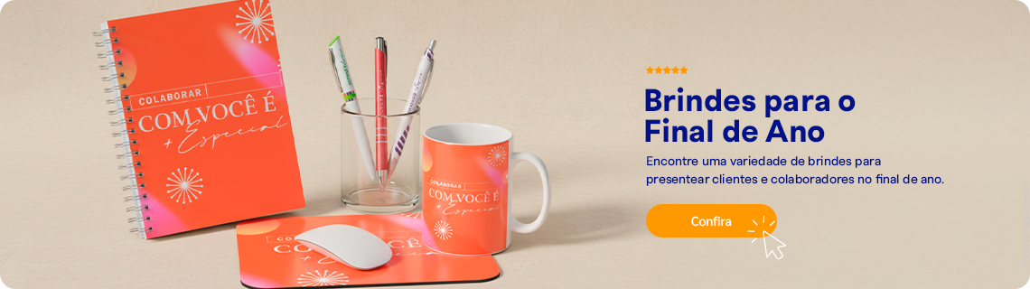 Brindes especiais para final de ano.