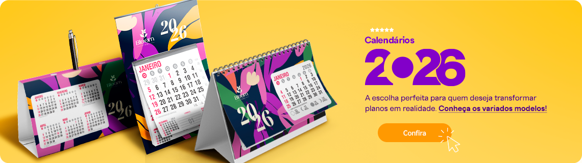 Calendarios e folhinhas 2026
