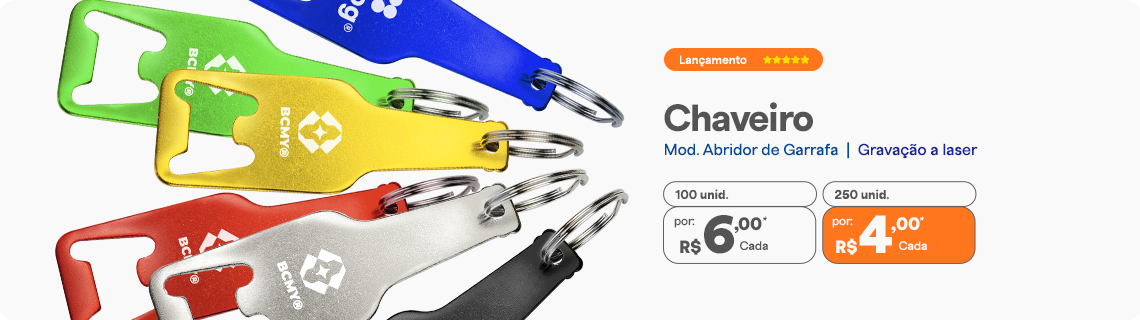 Lançamento - Chaveiros abridor de garrafa