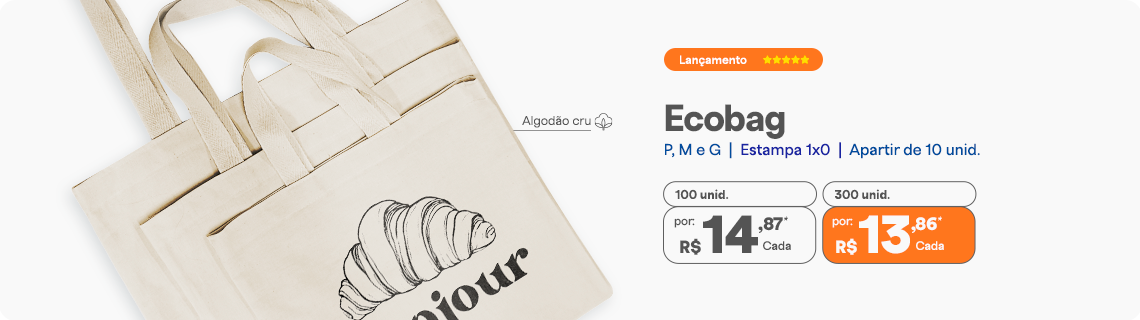 Lançamento - Eco Bag Personalizada
