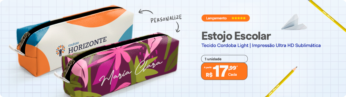 Estojo personalizado