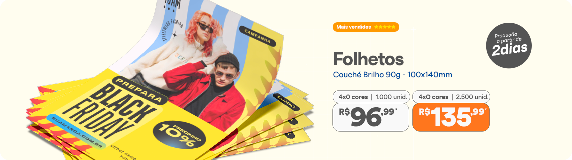 Folhetos personalizados