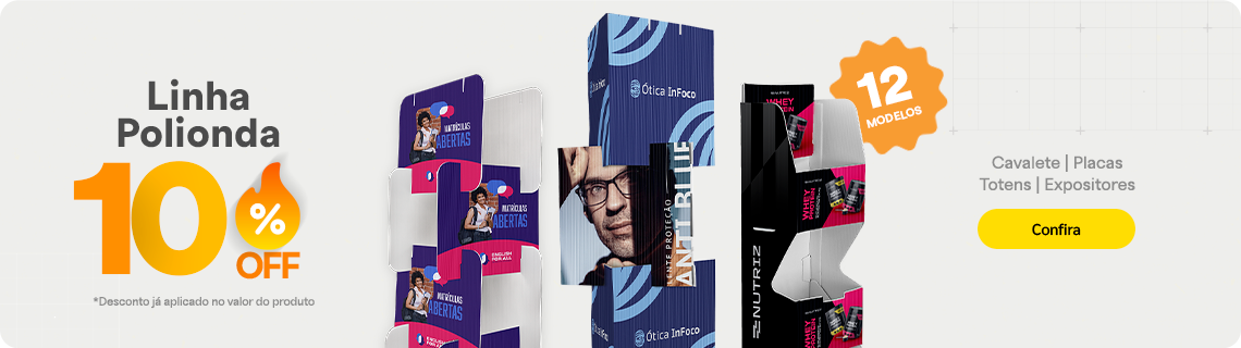 Linha poliondas com 10% reduzido