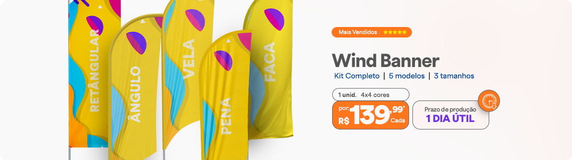 Wind Banner personalizado em 24h