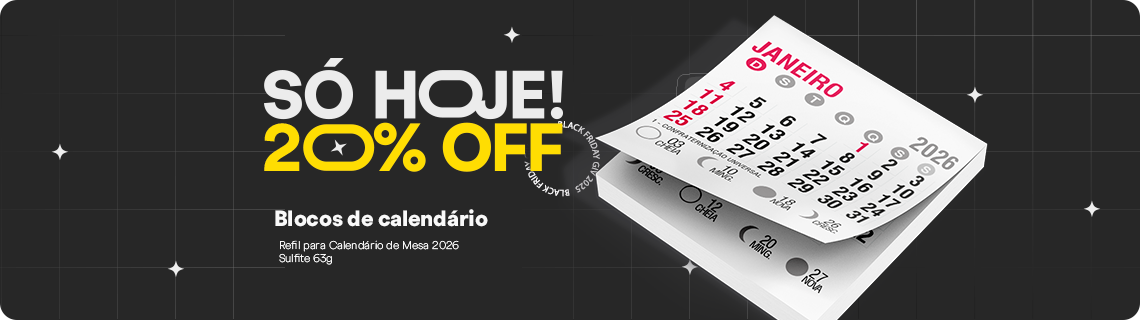 Só Hoje - Agendas 10% OFF