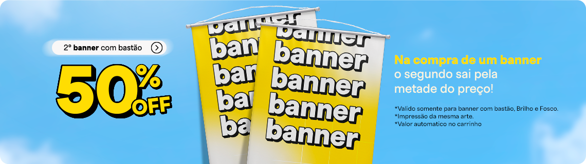 Segundo Banner com 50% OFF