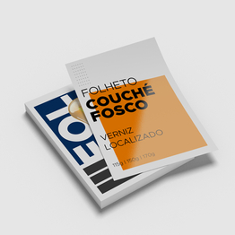 Folheto em Couché Fosco