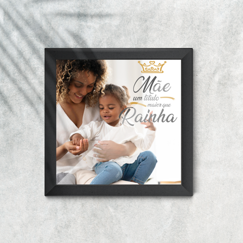 Azulejo Personalizado com Moldura Preta