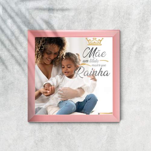 Azulejo Personalizado com Moldura Rosa