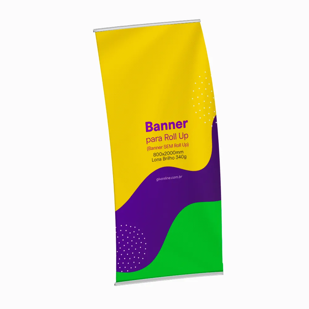 Banner para Suporte Roll Up Modelo Vareta de Fixação