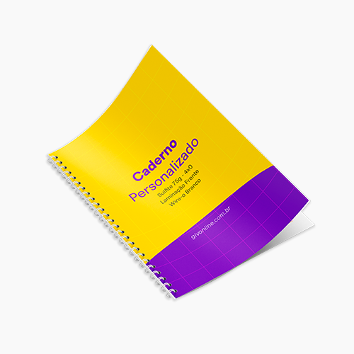 Caderno Capa Flexível Com Pautas 192fls