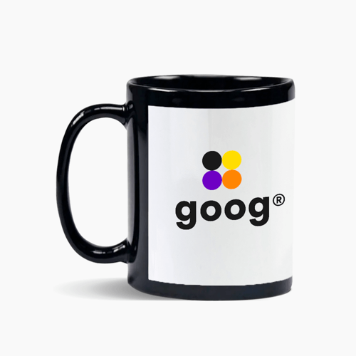 Caneca Preta com Tarja Branca