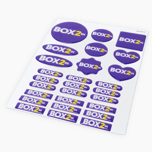Cartela Adesivo Resinado Personalizado A3