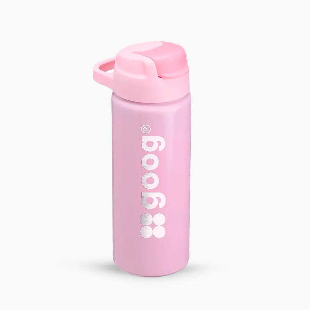 Garrafa Alumínio Com Canudo 600ml