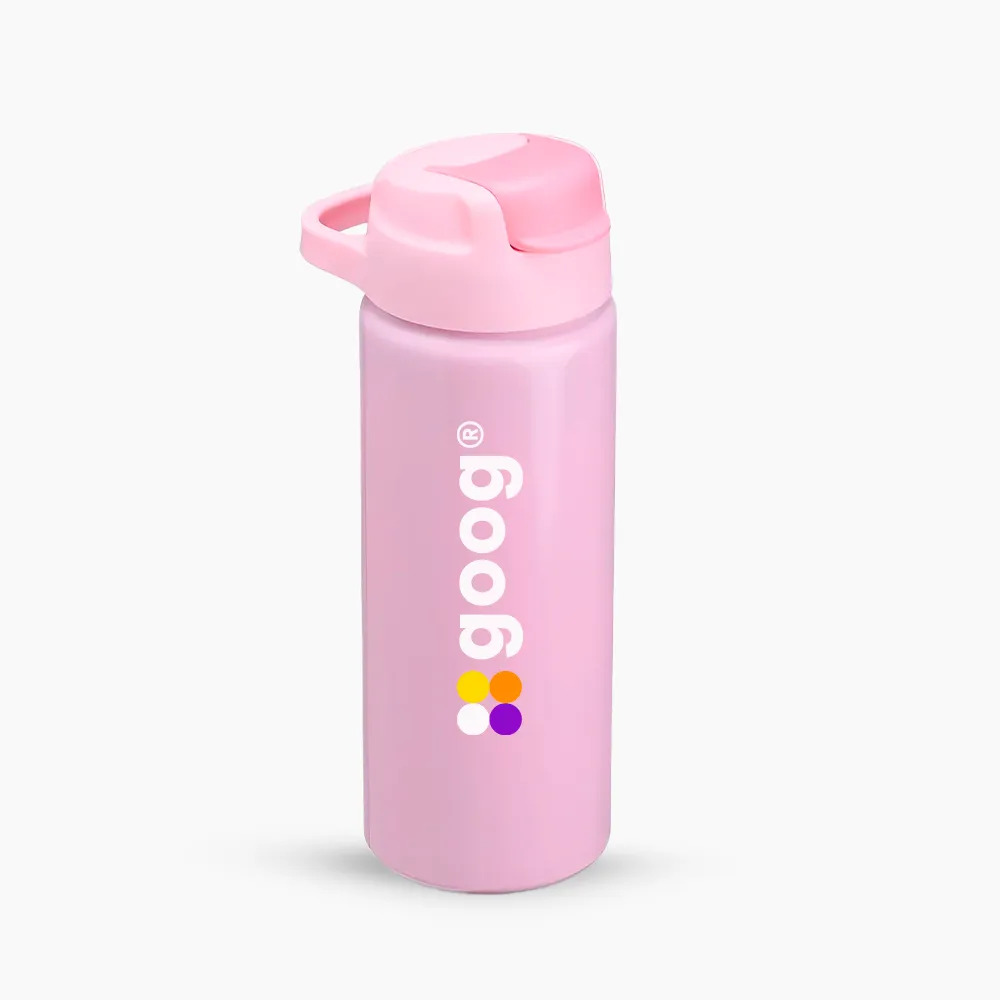 Garrafa Alumínio Com Canudo 600ml
