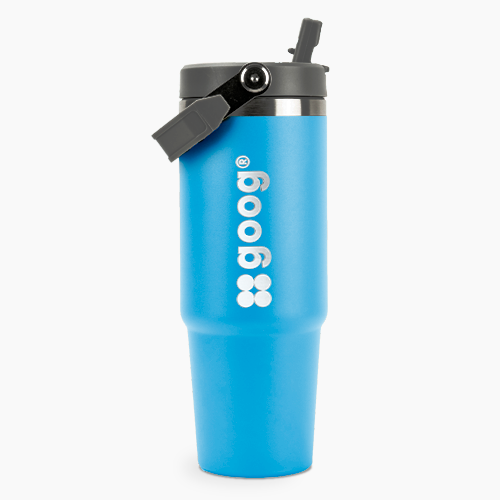 Garrafa Térmica Flip Straw 900ml Com tampa e Canudo