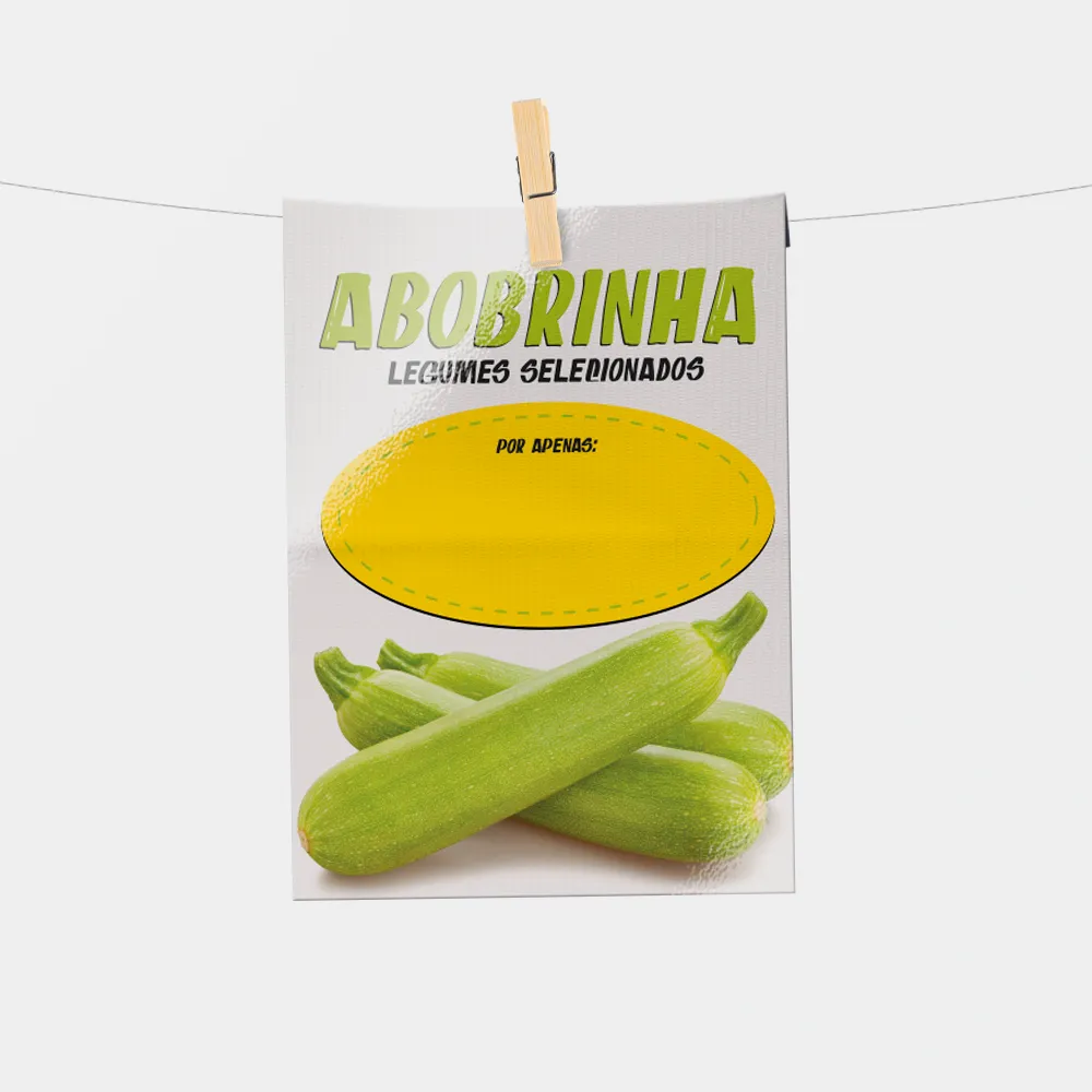 Plaquinha de Preço hortifrúti 
