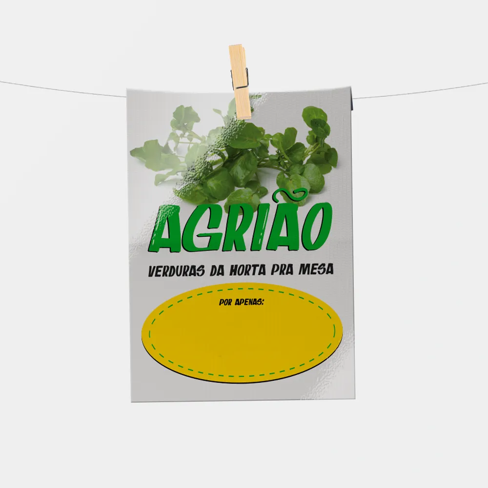 Plaquinha de Preço hortifrúti 