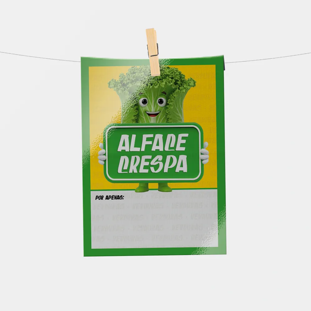 Plaquinha de Preço hortifrúti 