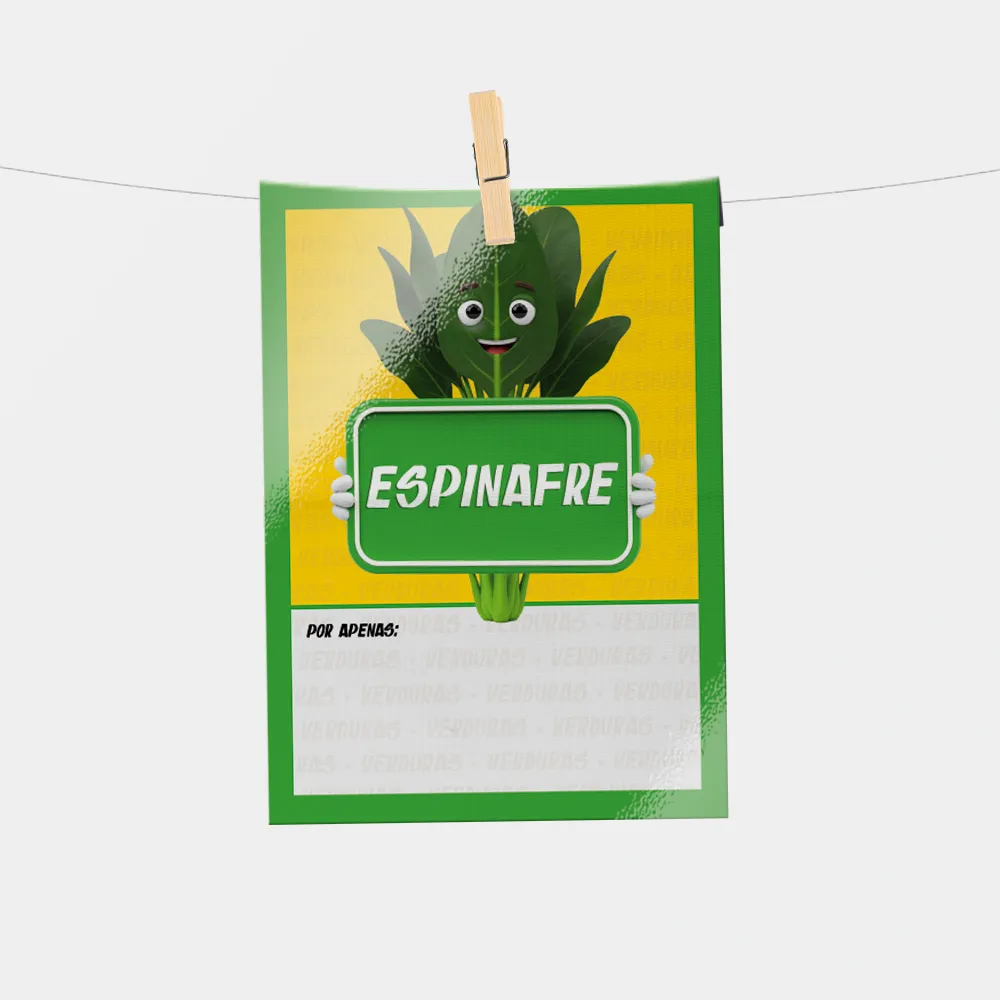Plaquinha de Preço hortifrúti 