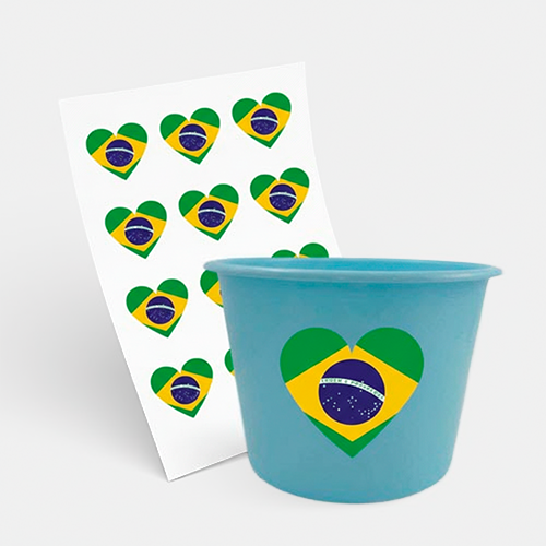 Balde de Pipoca 1500ml e 1 Folha A3 DTF-UV