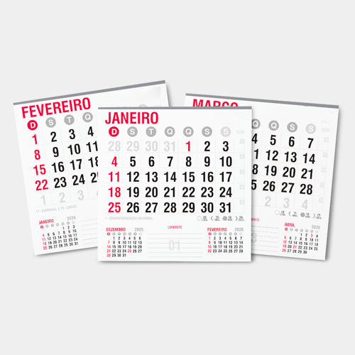 Bloco de Calendário Comercial 2027