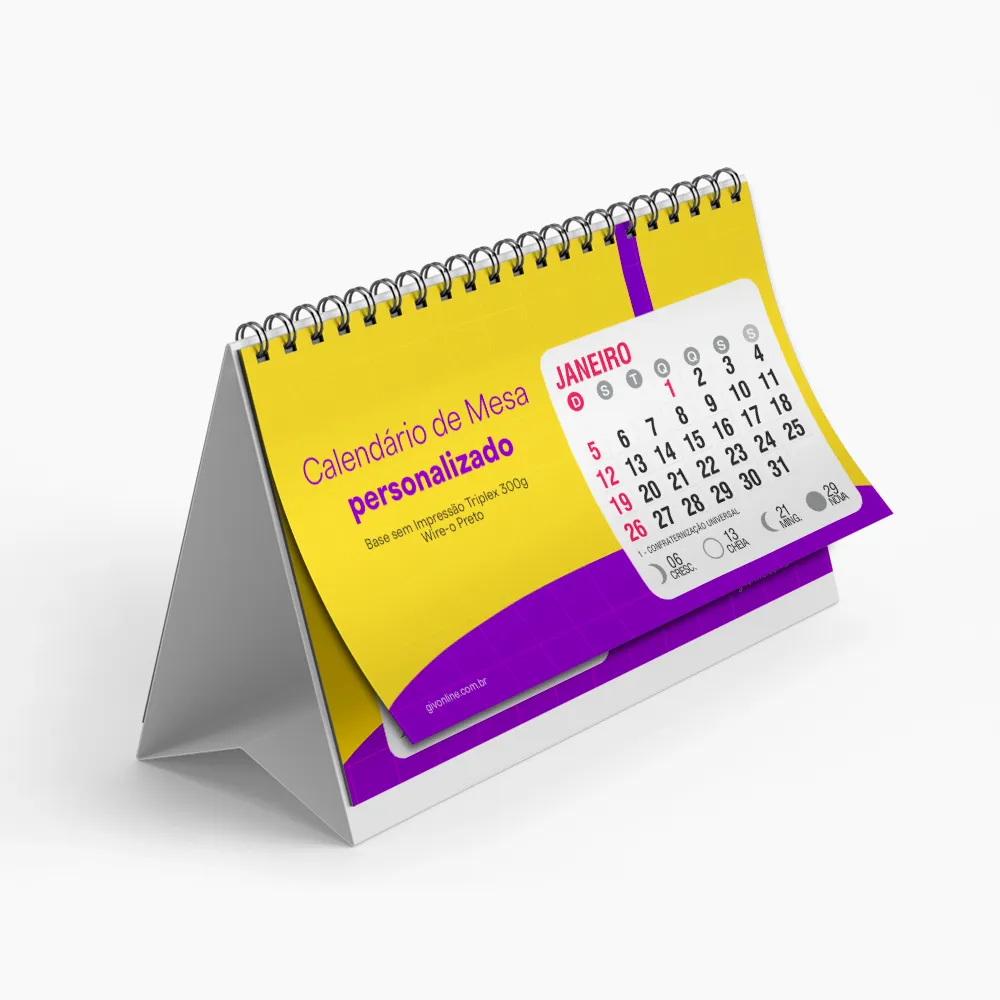 Calendário de Mesa Padrão