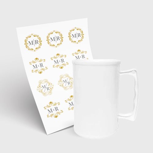 Caneca de Chopp 300ml e 1 Folha A3 DTF-UV