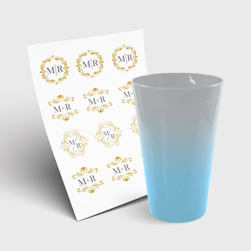 Copo Twister 550ml sem Tampa e 1 Folha A3 DTF-UV