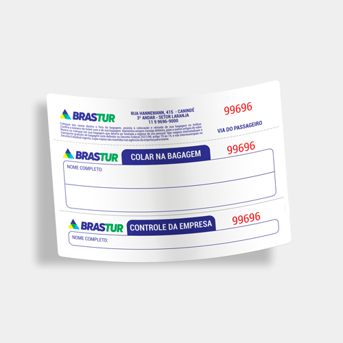 Etiqueta Adesiva para Bagagem