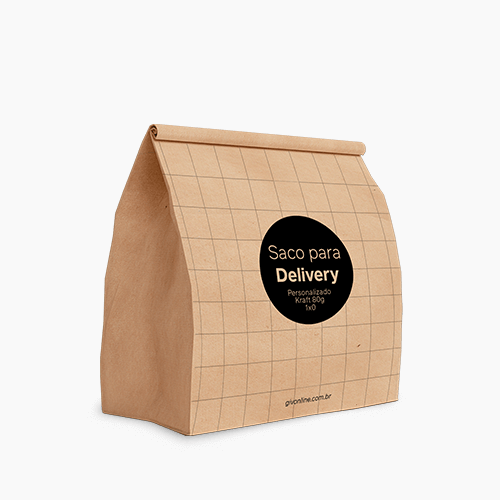 Saco Kraft para Delivery Personalizado
