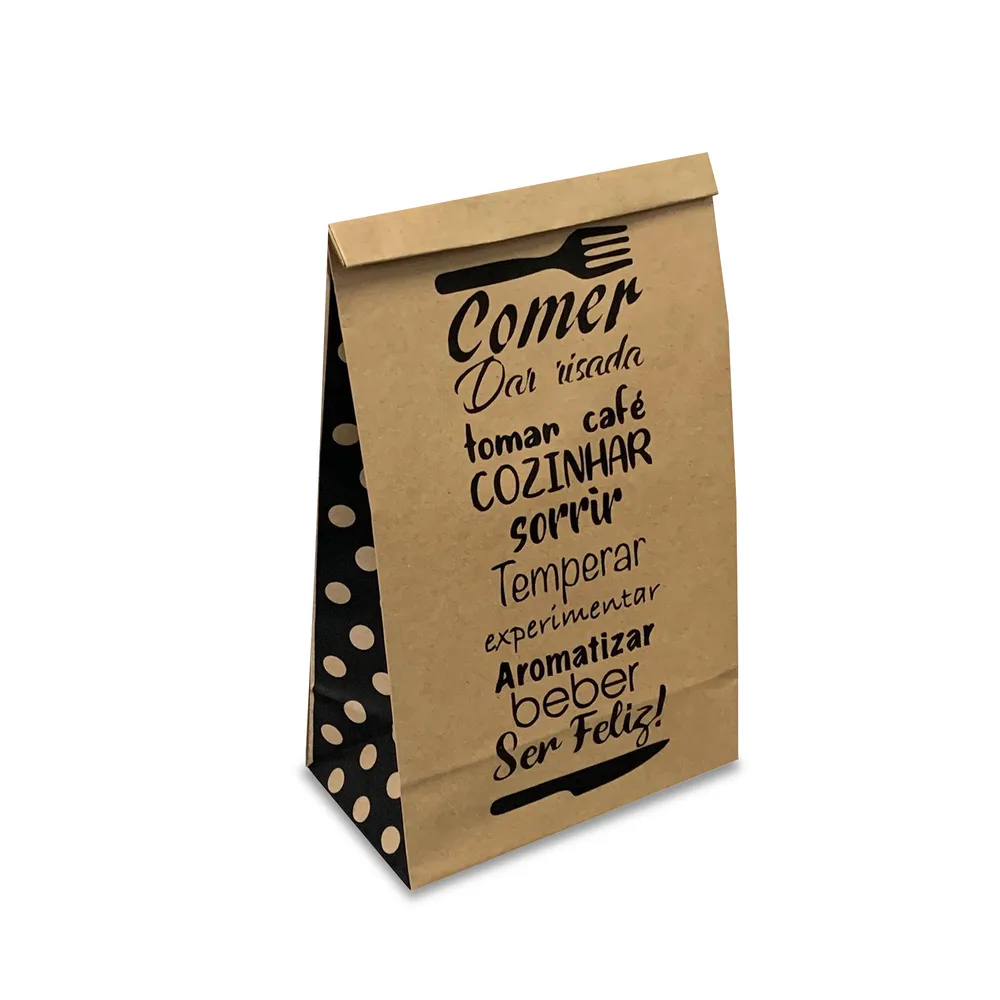 Saco Kraft para Delivery Sem Personalização